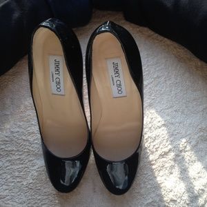 Jimmy Choo Cosmic Patent leather platform pumps